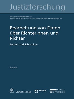 cover image of Bearbeitung von Daten über Richterinnen und Richter